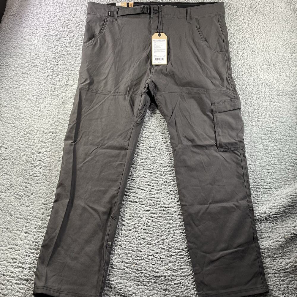 Prana Stretch Zion Slim Pant II Mens 40x30 Dark Iron Gray NWT Hiking Travel